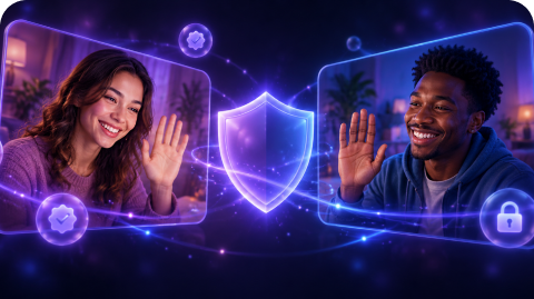 Safety tools available before a Chamet video chat