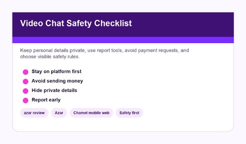 Safety checklist for Azar review readers.