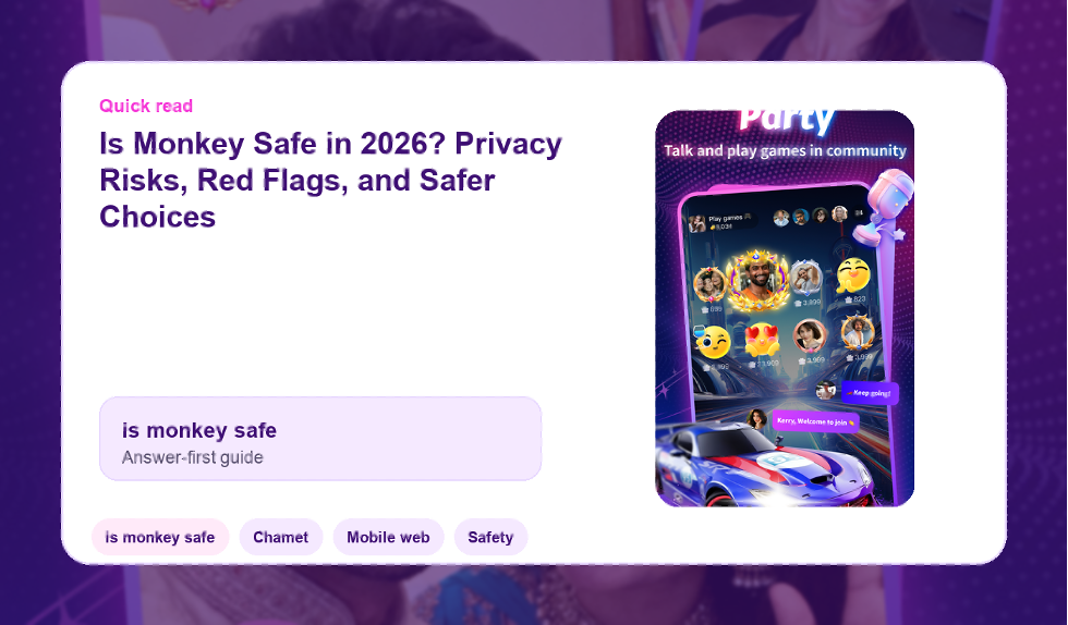 Monkey safety guide showing privacy and report signals.